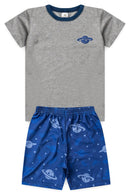 Pijama Infantil Verão Masculino Planeta - Mescla