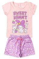 Conjunto Infantil Verão Feminino Sweet Bunny - Rosa