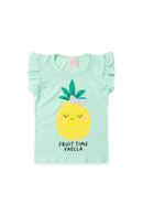 Conjunto Infantil Verão Feminino Fruit time - Verde