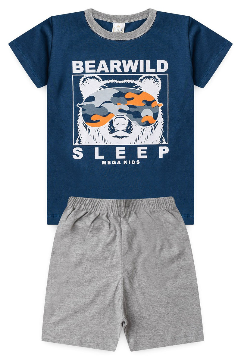 Pijama Infantil Verão Masculino Planeta - Mescla