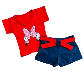 Camiseta e Short Laço Mini