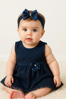 Kit Bebê 3 Peças Vestido + Calcinha + Faixa