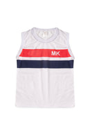 Conjunto Infantil Verão Masculino Regata MK - Branco
