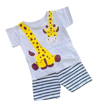 Conjunto Camiseta Girafa Safári