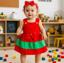 Roupa de Bebê Vestido e Faixa Três Marias