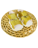 Sandália Bebê Feminina Dourada Gliter