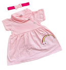 Conjunto Vestido E Faixa Arco Iris