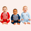 Roupa De Bebê Body e Calça  - Listrado azul marinho