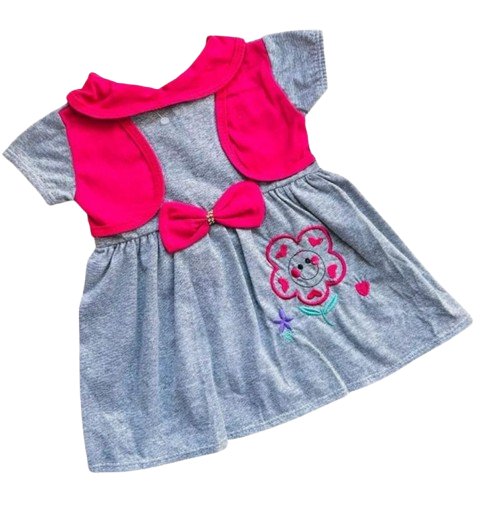 Vestido Bolero Fixo Flor