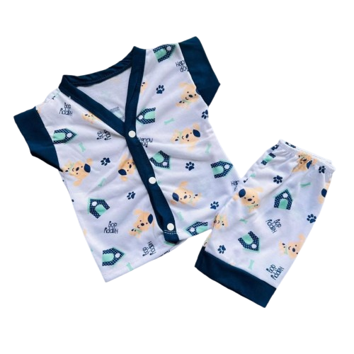 Roupa De Bebê Conjunto Pijama Menino azul marinho
