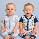 Roupa De Bebê Conjunto Pijama Menino azul bebê