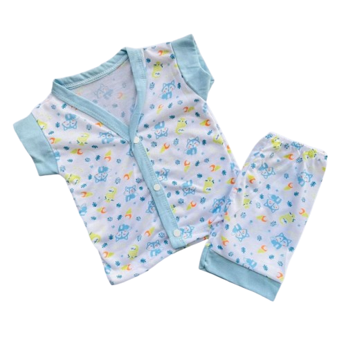 Roupa De Bebê Conjunto Pijama Menino azul bebê