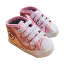 Tênis Baby Rosa Bebê Metalizado