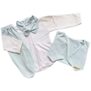 Linha Baby Body Com Gravata Colete e Mijão azul bebê