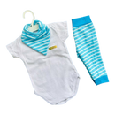 Body, bandana e calça azul piscina