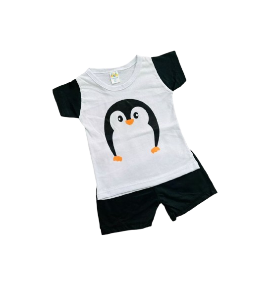Camiseta e Short Baby Pinguim