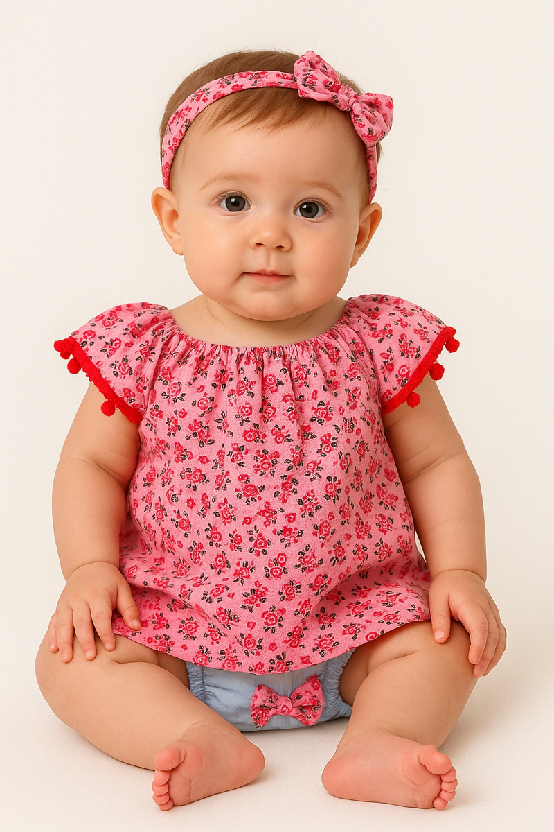 Kit Bebê 2 Peças Vestido + Calcinha