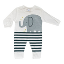 Kit Promocional 4 Conjuntos - Roupa de Bebê Macacão Longo Elefante