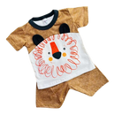 Roupa De Bebê Camiseta e Short Leão marrom