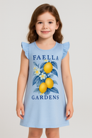 Vestido Infantil Verão Feminino Gardens - Azul