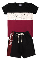 Conjunto Infantil Verão Masculino Splash - Preto