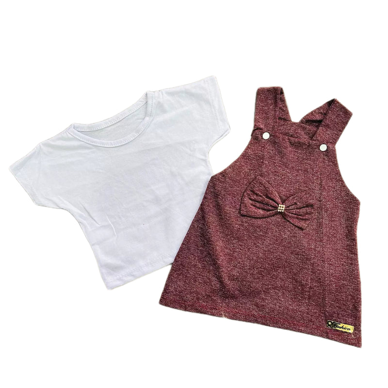 Kit Bebê 2 Peças Vestido + camiseta