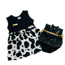 Kit Bebê 3 Peças Vestido + Calcinha + tiara