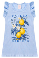 Vestido Infantil Verão Feminino Gardens - Azul