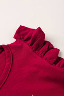 Conjunto Cropped Infantil Verão Feminino lhama Faella - Vermelho