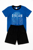 Pijama Infantil Verão Masculino Dream Big - Royal