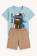 Pijama Infantil Verão Masculino Stamford - Azul
