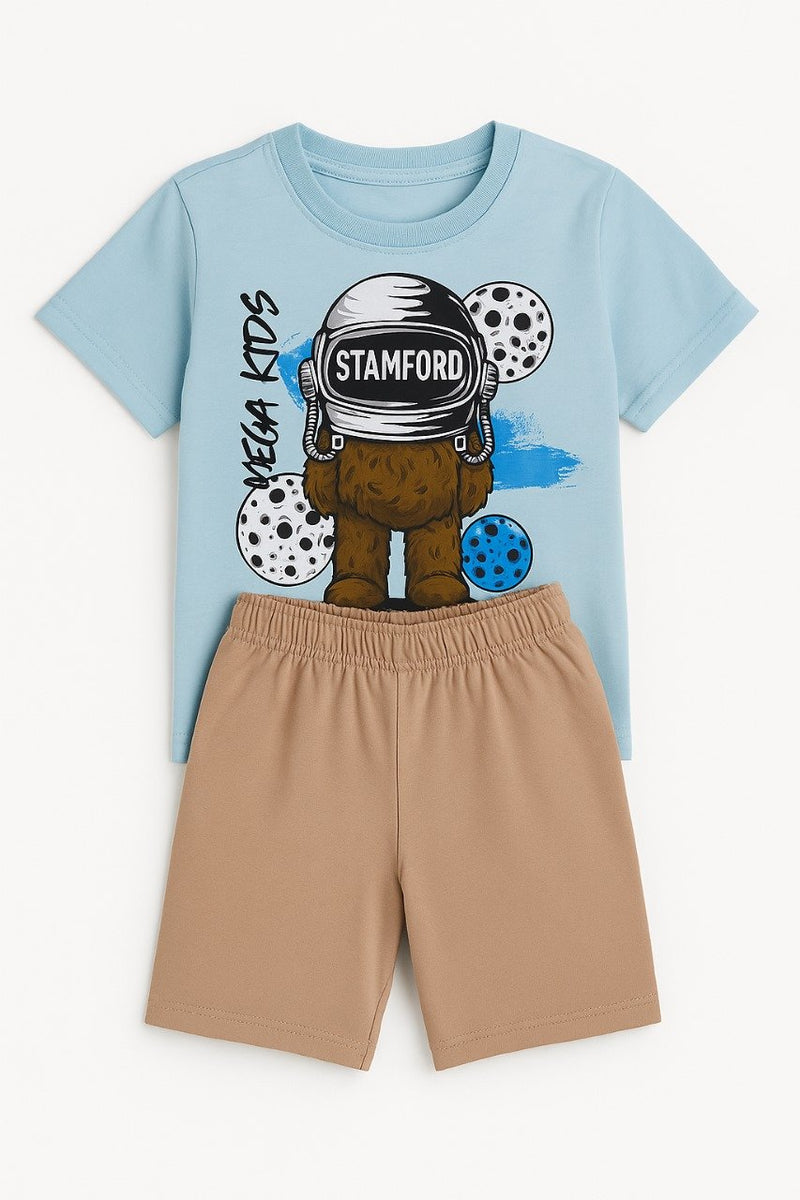 Pijama Infantil Verão Masculino Stamford - Azul