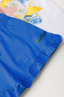 Conjunto Infantil Verão Feminino Farm Limões - Branco