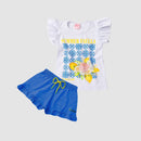 Conjunto Infantil Verão Feminino Farm Limões - Branco