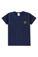 Conjunto Infantil Verão Masculino Plaquinha Coroa - Marinho