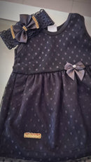 Kit Bebê 3 Peças Vestido + Calcinha + Faixa de Cabelo