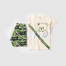 Conjunto Infantil Verão Masculino Ursinho Mega - Off