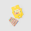 Conjunto Infantil Verão Feminino Regata Vacay Ready - Amarelo