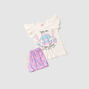 Conjunto Infantil Verão Feminino Concha - Off White