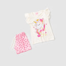 Conjunto Infantil Verão Feminino Believe in Magic - Off White