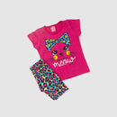 Conjunto Infantil Verão Feminino Very Cute Cat - Pink
