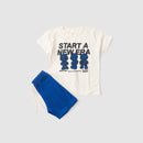 Conjunto Infantil Verão Masculino Start a new era - Off White