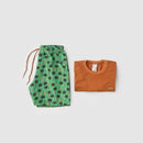 Conjunto Infantil Verão Masculino Plaquinha - Caramelo