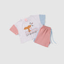 Conjunto Cropped Infantil Verão Feminino Sea Adventure - Branco