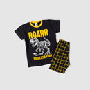 Pijama Infantil Verão Masculino Roar - Preto