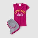Conjunto Infantil Feminino Verão Little More - Pink