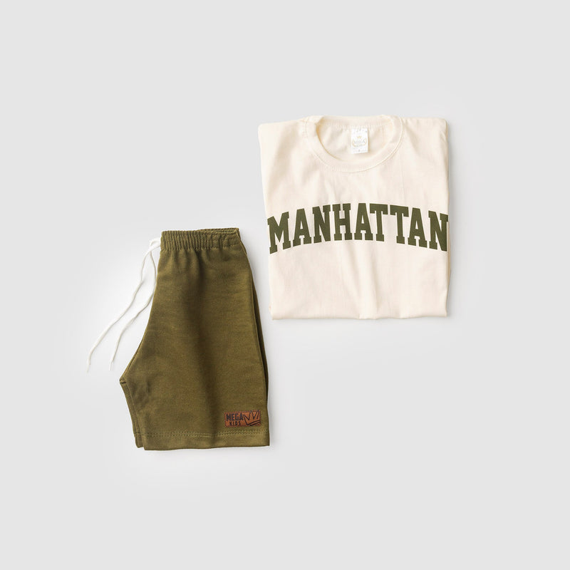 Conjunto Infantil Verão Masculino Manhatam - Off