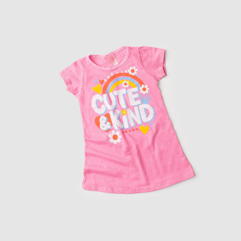 Vestido Infantil Verão Feminino Cute e Kind - Rosa