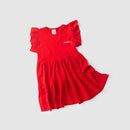 Vestido Infantil Verão Feminino Três Marias - Vermelho