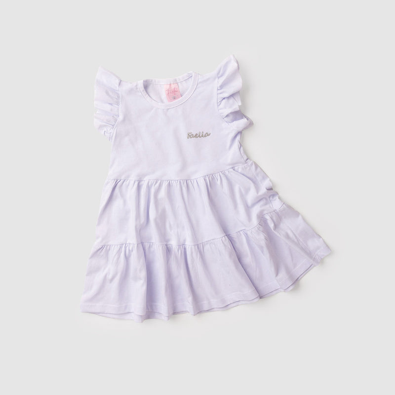 Vestido Infantil Verão Feminino Três Marias - Branco